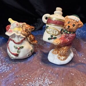 Vintage Mid Century Santa‎ Claus Ceramic Salt and Pepper Shakers from Japan